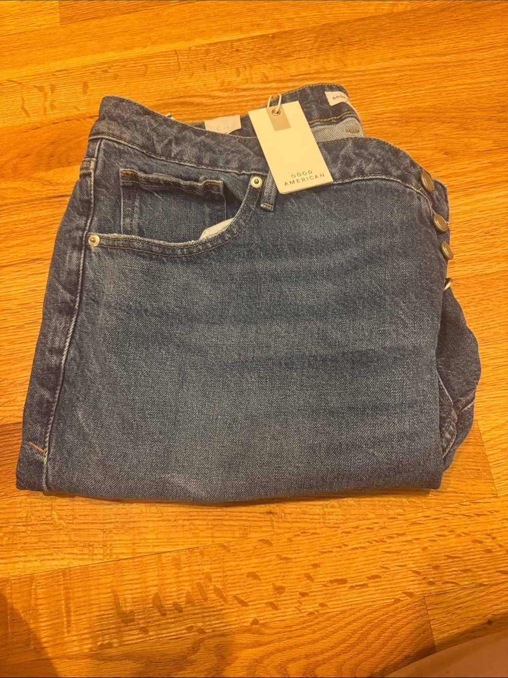 Good American Men's Dark Blue Slim Straight Jeans
